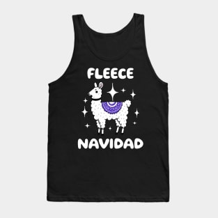 Festive Llama - Fleece Navidad Tank Top